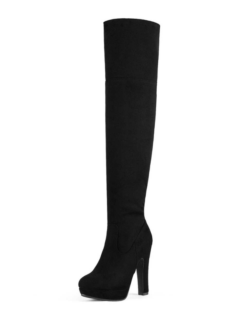 Women's HIGHPLAT Chunky Thigh High Over The Knee High Heel Boots